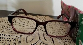 FOSTER GRANT READING GLASSES~TG0417~ROXANNA~GOLD RED~+1.75 LENSES~CLOTH ... - $30.00