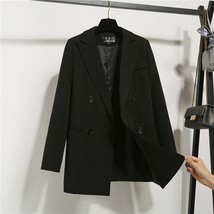 PEONFLY Basic Women Black Blazer Fashion 2022 Spring Formal Office Lady ... - £76.45 GBP