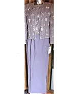 NWT Adrianna Papell Gray Beaded 3 Pc.M  Suit $204 - £101.14 GBP