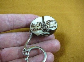 (TNE-DRA-402A) Dragonfly insect TAGUA NUT Figurine carving KEYCHAIN key ... - $16.12