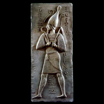 Osiris ancient Egyptian Wall Relief Sculpture Plaque reproduction replica - £196.33 GBP