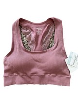 Tranquil &amp; True  Comfort Bra Ribbed Seamless Racerback Mauve Rose Size S... - $232.09 MXN
