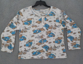 Sante Classics Pajama Top Womens Sz L White With Blue Teddy Bears Sleepwear Nwt - £7.72 GBP