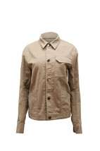 Helmut Lang Shirt Jacket In Brown Cotton Men Beige S - $200.45