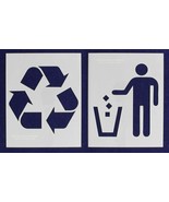 Recycle-Trash 2 Piece Stencil Set 14 Mil 8&quot; X 10&quot; Painting /Crafts/ Temp... - €17,31 EUR