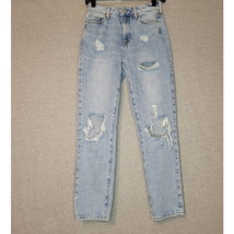 Women/Junior PacSun Mom Jean Straight Leg Ripped Distressed Denim Jeans 24 Waist - £15.60 GBP