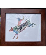 Bullride! - Vintage Postage Stamp Collage Art - €59,44 EUR