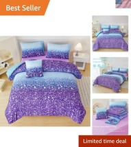 Vibrant 6 Pc Comforter Set - Queen Size Bedding in Sparkling Tie-Dye Design - $89.99
