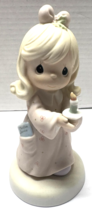 Enesco Precious Moments Sharing the Light Love Blonde Hair Girl Candle F... - $7.92
