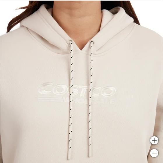 Costco Wholesale Mens Womens Hoodie Cream Unisex Kangaroo Pocket Heavyweight Item image 4