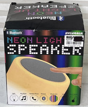 Neon Light Up Speaker Bluetooth Sylvania Wireless Touch Sensor Music Pho... - $21.66