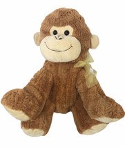 Hug Fun Monkey 17” Plush Stuffed Animal Soft Floppy Brown Beige - $10.20