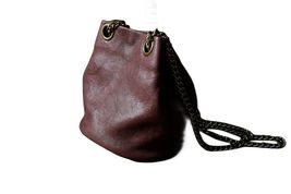 FAykes Shoulder Bag Chain Bag Handmade Vegetable Tanned Leather Bag Bucket Bag W - £64.11 GBP