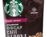STARBUCKS Caffe Verona Decaf Ground Coffee Dark Cocoa &amp; Caramelized Suga... - £11.73 GBP