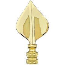 Royal Designs, Inc. Spade Leaf Finial for Lamp Shade, Antique Brass - Pack of 1 - $24.70+