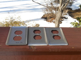 Polished/Satin Nickel Receptacle Outlet Cover Plates Plus Bonus Cabinet ... - $10.00