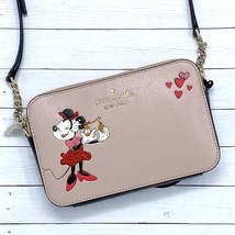 Kate Spade Disney Minnie Mouse Double-Zip Crossbody Purse Leather wlr002... - £193.98 GBP