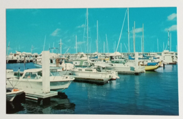 Municipal Yacht Basin Marina Old Boats Ft Myers Florida FL UNP Postcard c1970s - £5.96 GBP