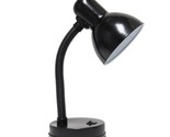 Simple Designs LD1003-BLK Basic Metal Flexible Hose Neck Desk Lamp, Black - £21.62 GBP