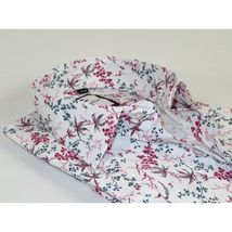 Men's Shirt By CASILA Turkey Cotton Blend Long Sleeves 501680-02 Red Floral image 2