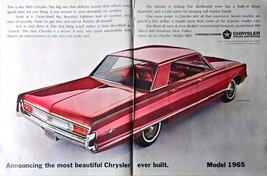 Vintage 1965 Chrysler New Yorker 2 Page Print Ad Large Magazine Ad Man Cave - $196.36 MXN