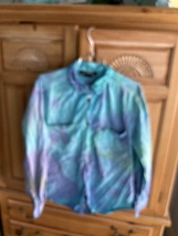 S K Wear By SK &amp; Company blouse Women’s Size Large multicolored Turquois... - £19.91 GBP