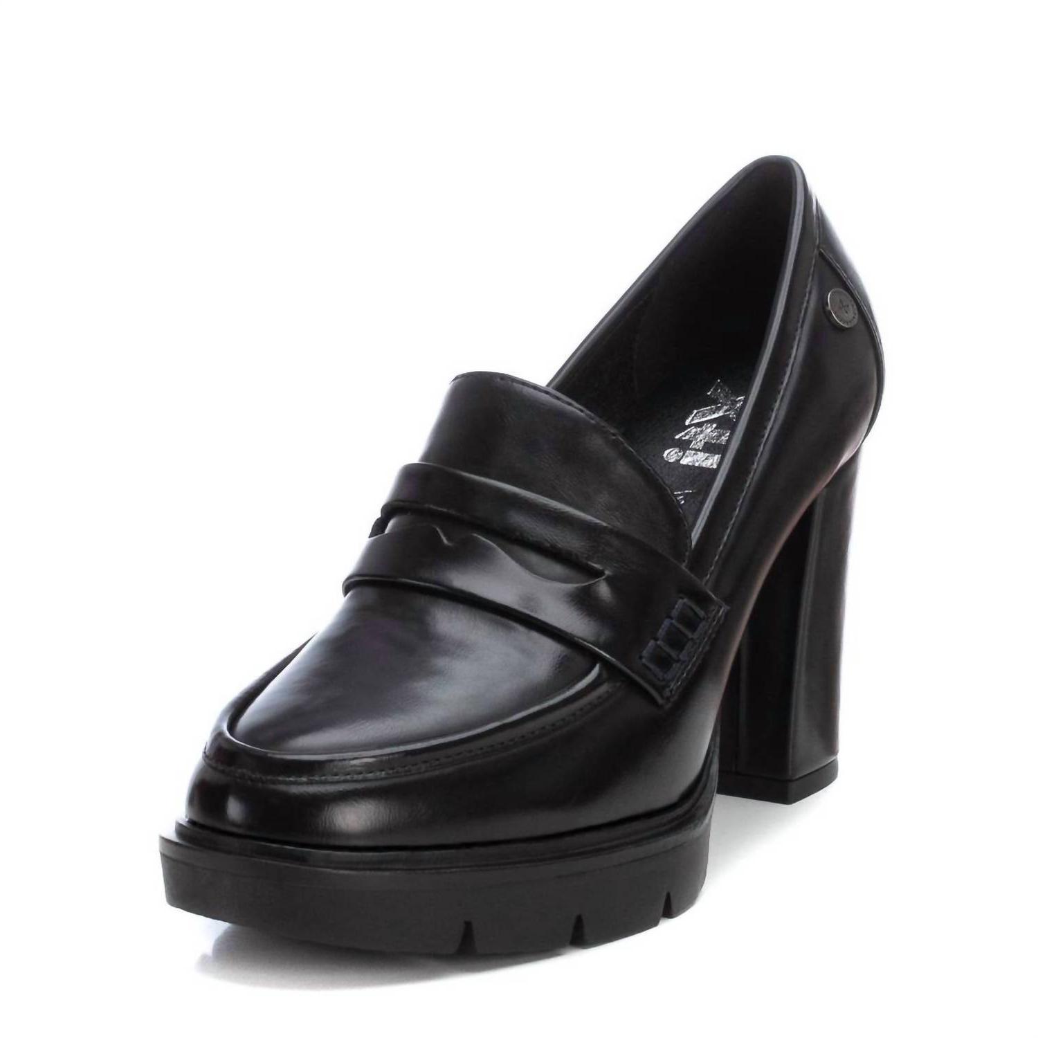 Xti Women&#39;s Casual Heeled Moccasins Black - $100.00