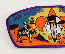 Vintage 1990 Sam Houston Texas Purple SHAC Boy Scouts Shoulder CSP Patch - £9.26 GBP
