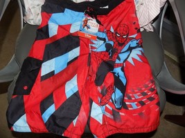 Disney Store Marvel Spiderman Swim Trunks Size 14 Boy&#39;s NEW - £20.04 GBP