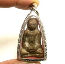 Khmer Buddha Cambodia Genuine Antique Blessed Amulet Pendant Lucky Rich Success - £1,250.84 GBP
