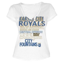 MLB  Woman&#39;s Kansas City Royals WORD White Tee with  City Words XL - $18.99