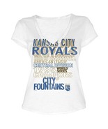 MLB  Woman&#39;s Kansas City Royals WORD White Tee with  City Words XL - £14.91 GBP