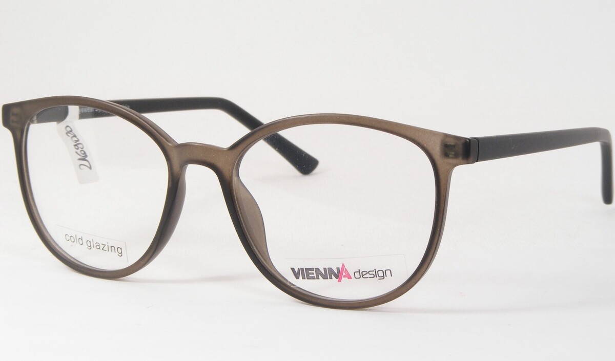 Vienna Design UN724 03 Mat Transparent Gris/Noir Lunettes Cadre 51-17-140mm - $66.16