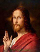 Christ Blessing 8.5x11&quot; Photo Print Ernst Deger Jesus Christian Biblical Art - £6.33 GBP