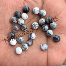 8x8 mm Round Natural Dendrite Opal Cabochon Loose Gemstone Lot - £6.32 GBP+
