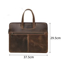 Contact&#39;s Family Men Briefcase Leather Laptop Bag For Air 13 M1 M2 Macbook Pro - £101.67 GBP