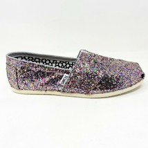 Toms Classics Bright Multi Glitter Womens Slip On Casual Canvas Flat Shoes - £35.27 GBP