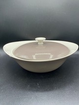 Wedgwood vegetable bowl with lid. White &amp; brown bone china &quot;Havana&quot; VTG ... - £30.04 GBP