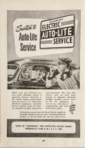 1948 Print Ad Authorized Electric Auto-Lite Service Attendant &amp; Couple in Car - £12.62 GBP