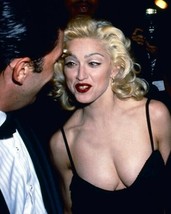 Madonna wears very low cut black dress c.early 1980&#39;s candid pose 11x17 Poster - $17.99