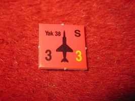 1988 The Hunt for Red October Board Game Piece: Yak 38 red Square Counter - £0.80 GBP