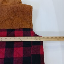 Maurices RN#51783 Women's M Brown/Red/Black Full Zip Flannel Buffalo Plaid Vest image 7