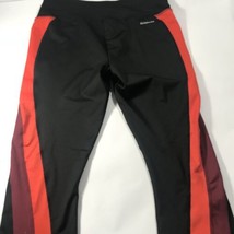 Athletic Works Ladies Small 4/6 Black Polyester Capri Athletic Pants Red Black - £14.22 GBP