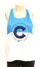 Nike Dri Fit Blue &amp; White Chicago Marathon 2019 Racerback Tank Women&#39;s L... - £43.31 GBP