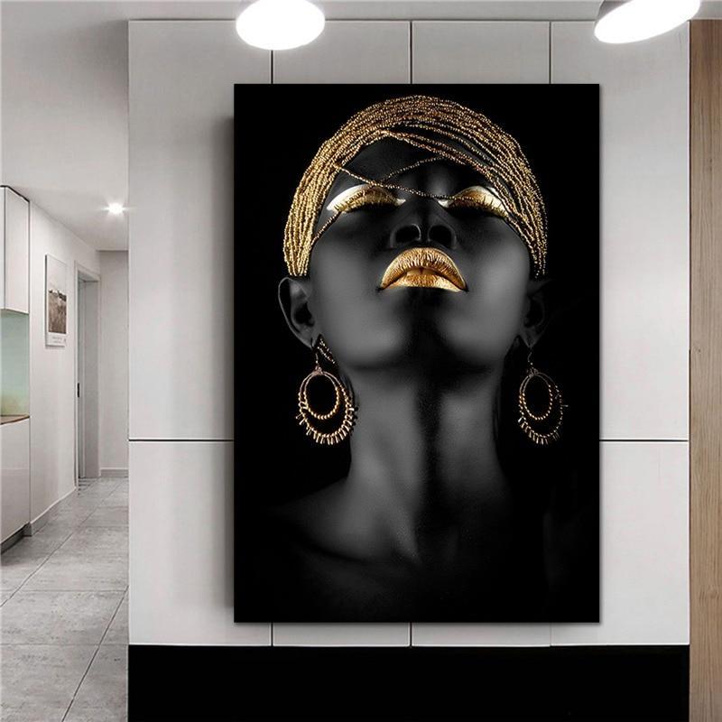 HQ Canvas Print Africa Black Art Canvas Woman Oil Painting Printed Canvas