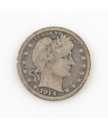 1914-S 25¢ Barber Quarter G+ Condition, Natural Color, Full Complete Rim... - €147,05 EUR