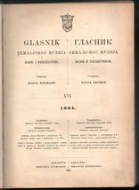 1906 Glasnik Zemaljskog Muzeja Illustrated Gazette Museum Bosnia Herzegovina BIH - £119.25 GBP