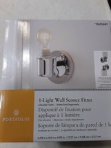 Wall Light Sconce Fitter Chrome Finish. Works for Closets over Sink or Hall - $14.03