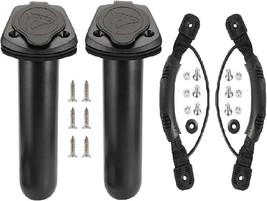 Anndason 2 Pcs Kayak Deck Fishing Boat Rod Holders and Cap Cover,and 2 P... - $37.99