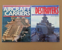 Lot of 2 Antony Preston Warship Books Aircraft Carriers &amp; Destroyers - $11.83